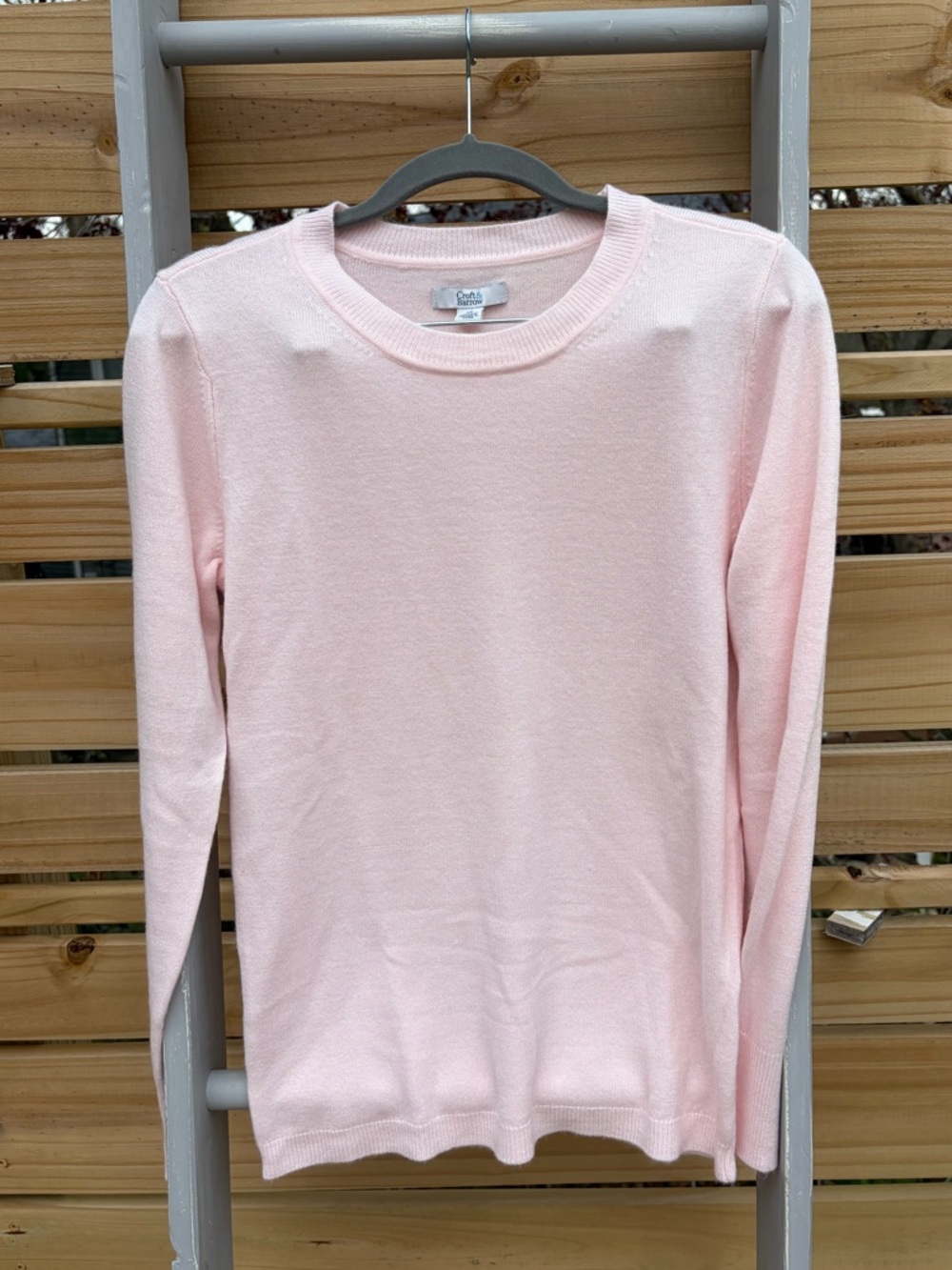 NWT croft & barrow Crewneck Sweater light pink